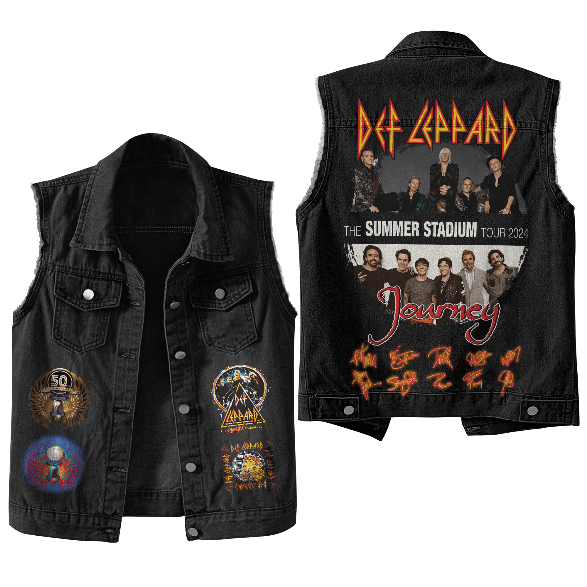 Def Leppard Music Style Sleeveless Jacket For Fans