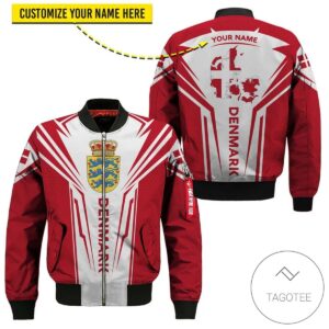 Denmark Map Style Bomber Jacket For Fans