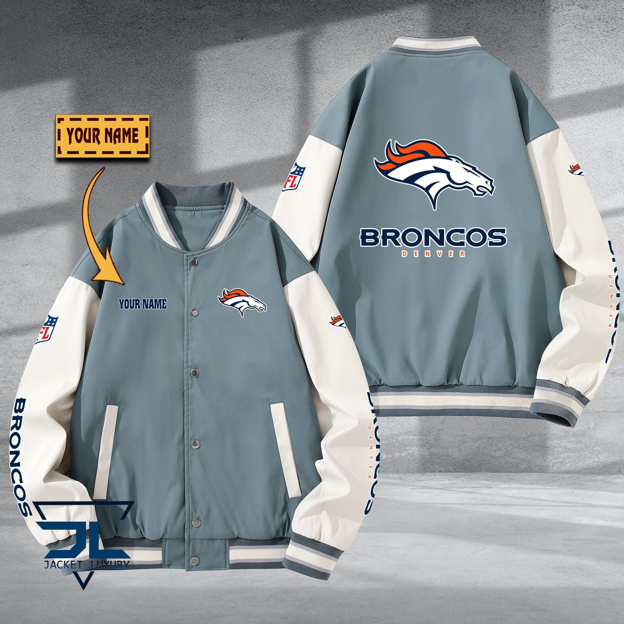 Denver Bronco NFL Style Baseball Jacket For Fan