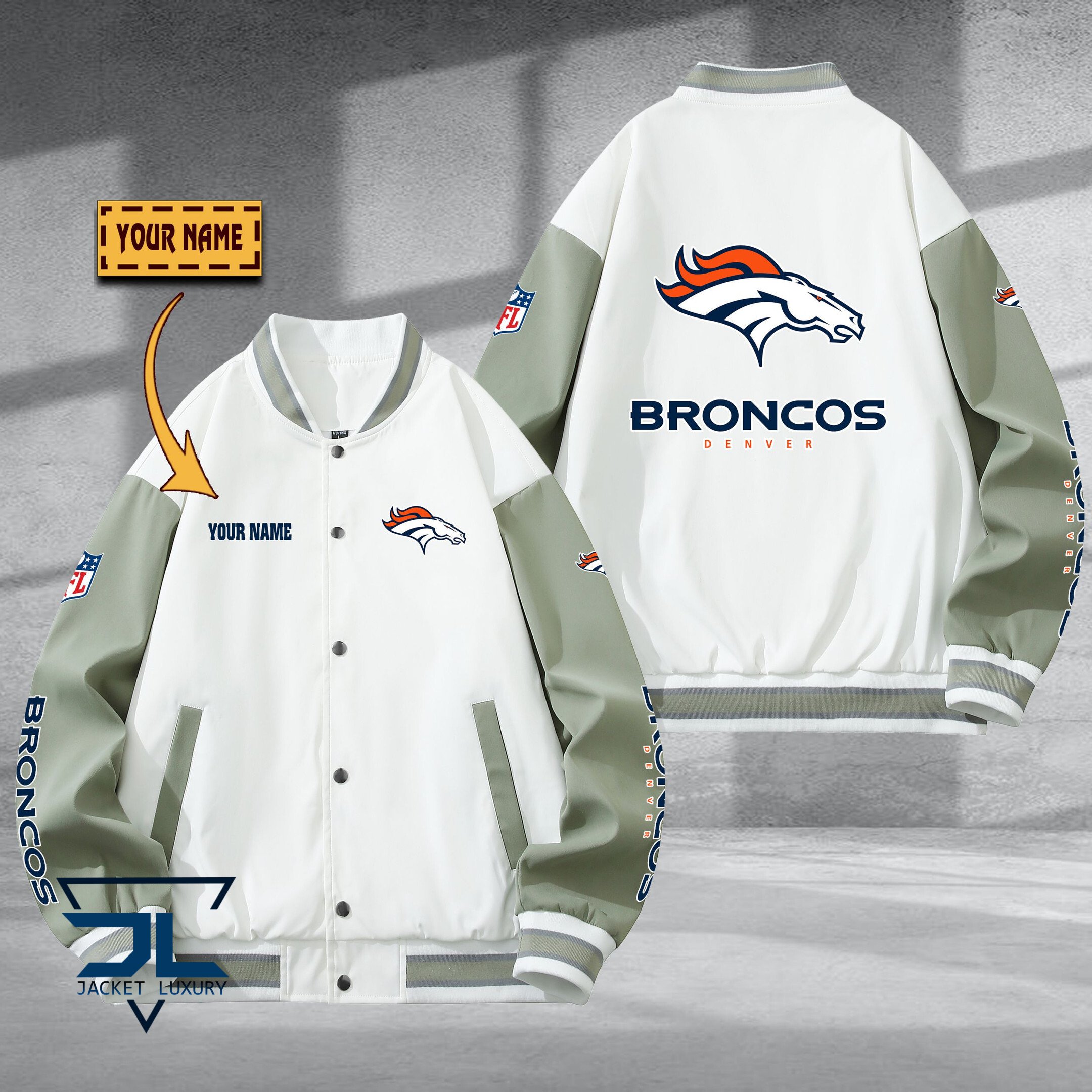 Denver Bronco NFL Style Baseball Jacket For Fan
