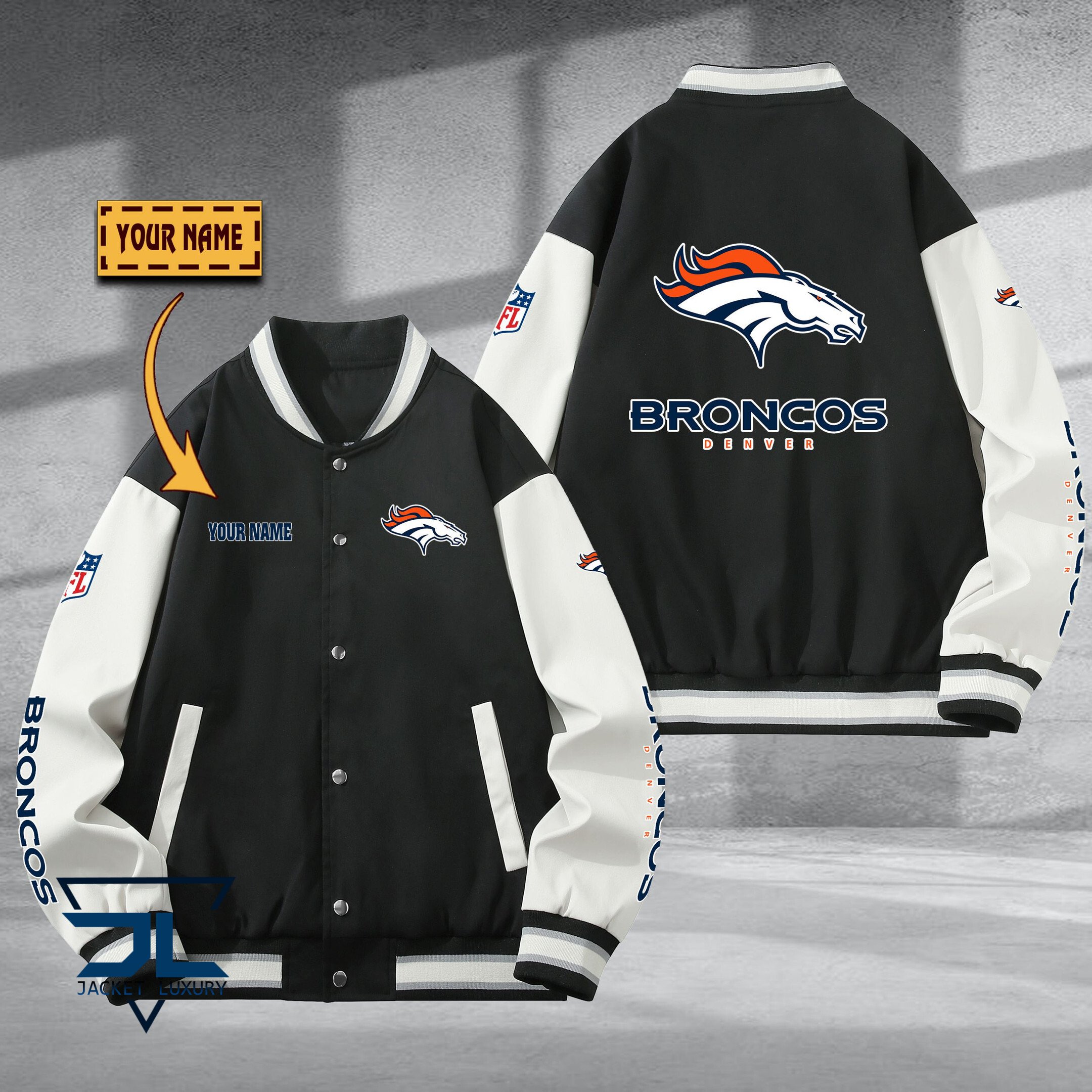 Denver Bronco NFL Style Baseball Jacket For Fan