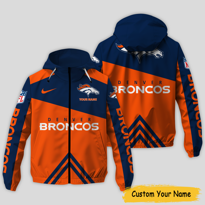 Denver Broncos NFL Personalized Style Windbreaker Jacket For Fans