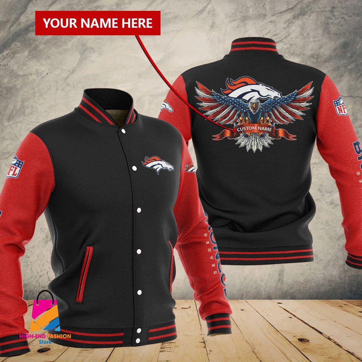 Denver Broncos NFL Style Baseball Jacket For Fan