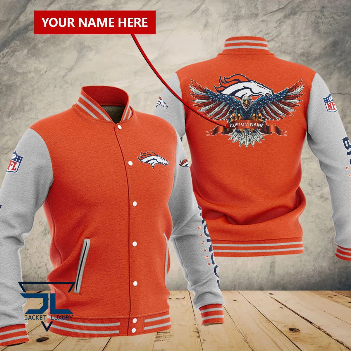 Denver Broncos NFL Style Baseball Jacket For Fan