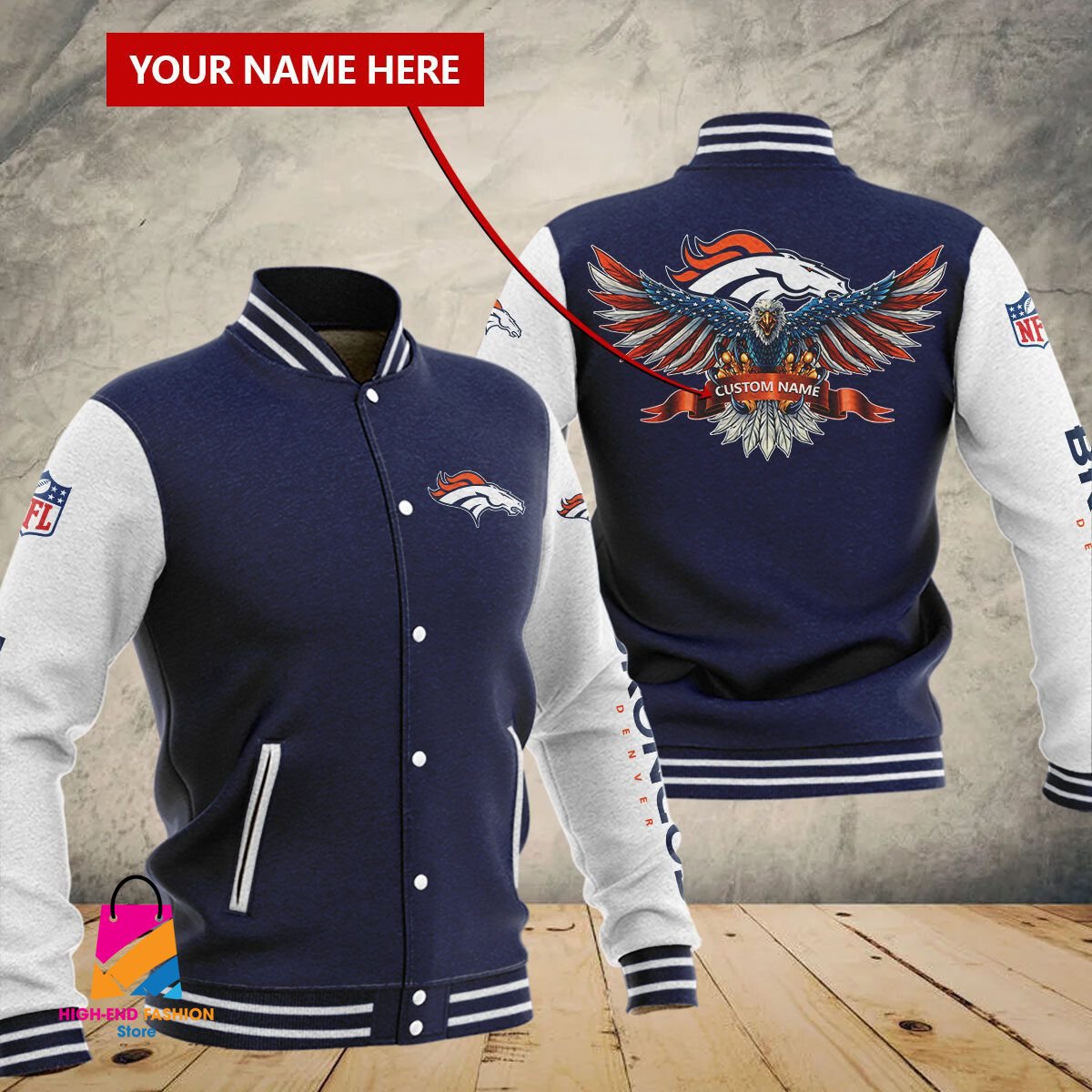 Denver Broncos NFL Style Baseball Jacket For Fan