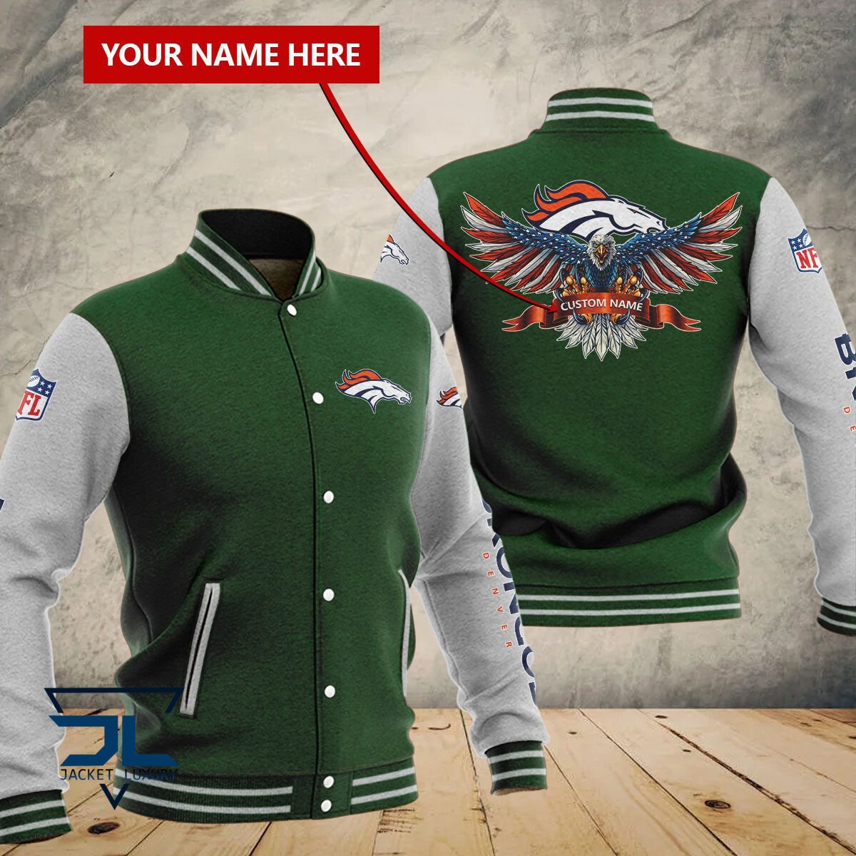 Denver Broncos NFL Style Baseball Jacket For Fan