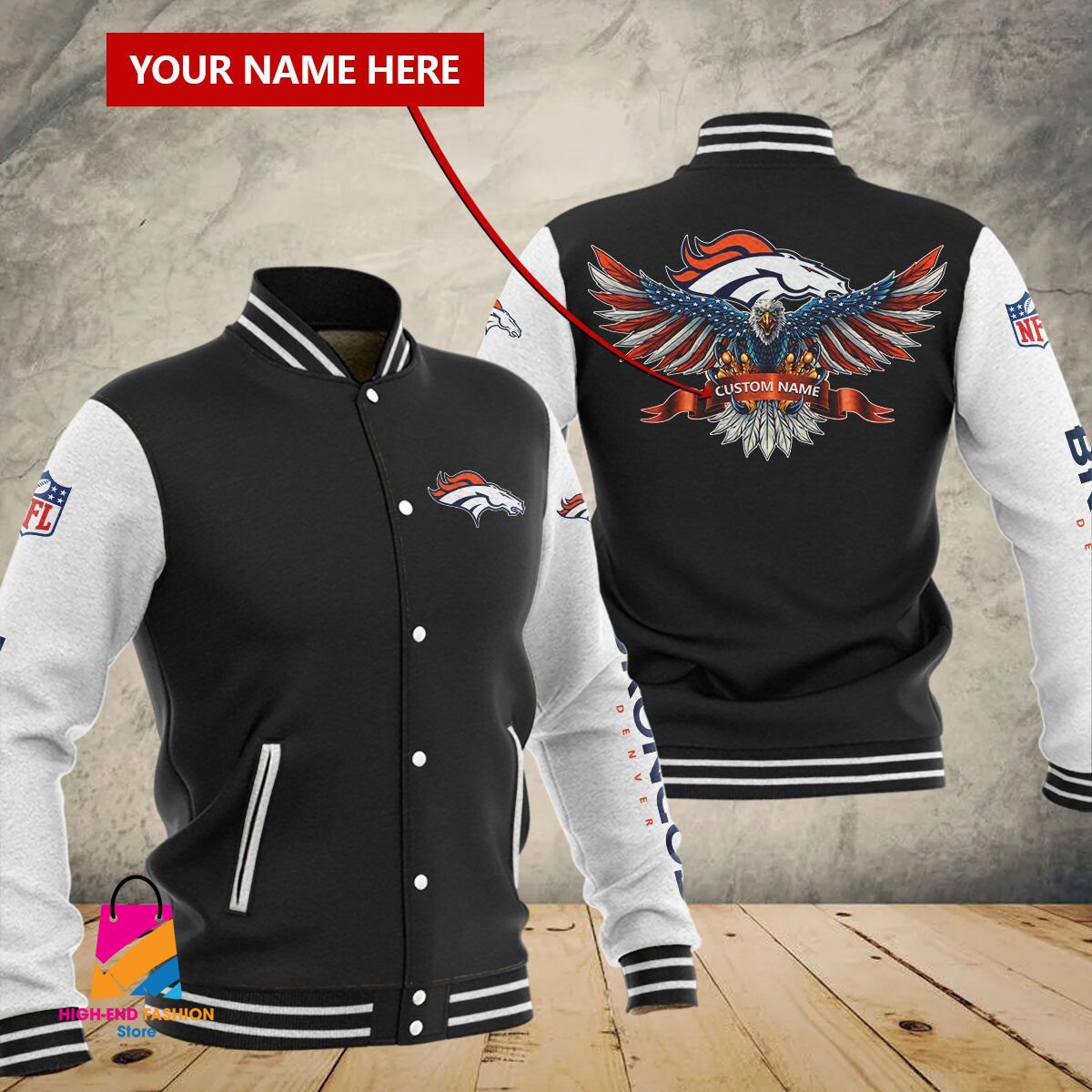 Denver Broncos NFL Style Baseball Jacket For Fan