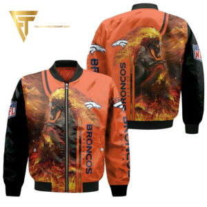 Denver Broncos NFL Style Bomber Jacket For Fans