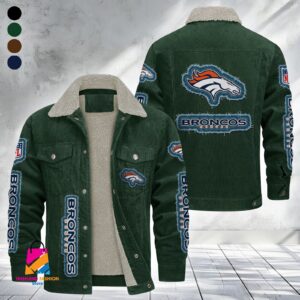 Denver Broncos NFL Style Fleece Thermal Cotton Jacket For Fans