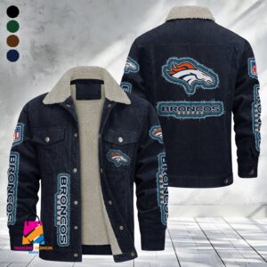 Denver Broncos NFL Style Fleece Thermal Cotton Jacket For Fans