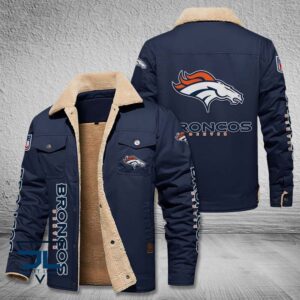 Denver Broncos NFL Style Fleece Thermal Cotton Jacket For Fans