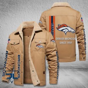 Denver Broncos NFL Style Fleece Thermal Cotton Jacket For Fans