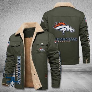 Denver Broncos NFL Style Fleece Thermal Cotton Jacket For Fans