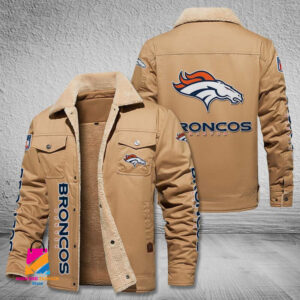 Denver Broncos NFL Style Fleece Thermal Cotton Jacket For Fans