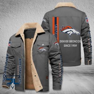 Denver Broncos NFL Style Fleece Thermal Cotton Jacket For Fans