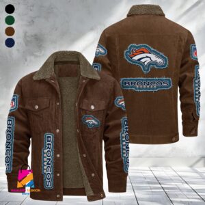 Denver Broncos NFL Style Fleece Thermal Cotton Jacket For Fans