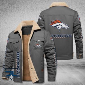 Denver Broncos NFL Style Fleece Thermal Cotton Jacket For Fans