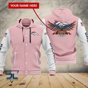 Denver Broncos NFL Style Hooded Baseball Jacket For Fan