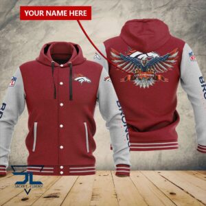 Denver Broncos NFL Style Hooded Baseball Jacket For Fan