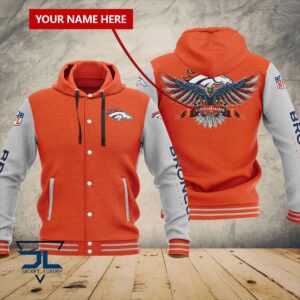 Denver Broncos NFL Style Hooded Baseball Jacket For Fan
