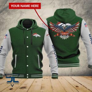 Denver Broncos NFL Style Hooded Baseball Jacket For Fan