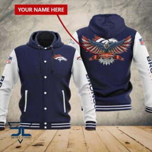Denver Broncos NFL Style Hooded Baseball Jacket For Fan