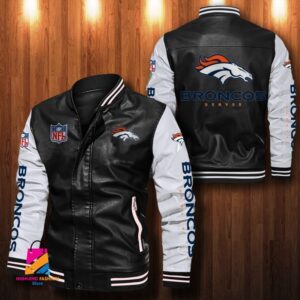 Denver Broncos NFL Style Leather Jacket For Fan