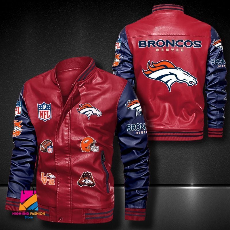 Denver Broncos NFL Style Leather Jacket For Fan