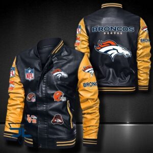 Denver Broncos NFL Style Leather Jacket For Fan