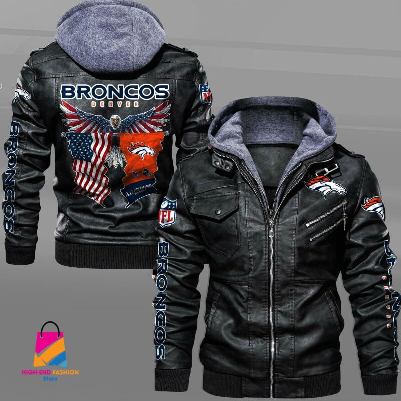 Denver Broncos NFL Style Leather Jacket For Fan