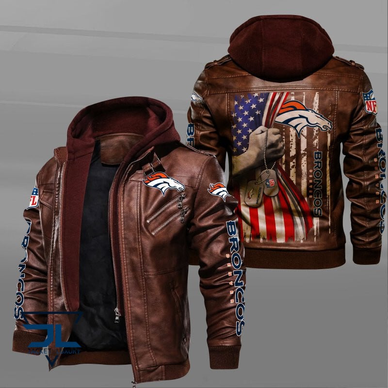 Denver Broncos NFL Style Leather Jacket For Fan