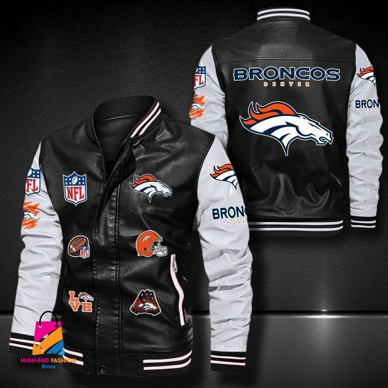Denver Broncos NFL Style Leather Jacket For Fan