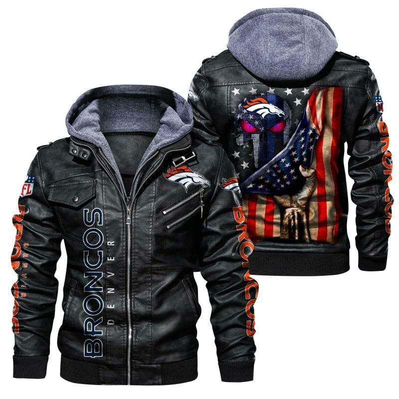 Denver Broncos NFL Style Leather Jacket For Fan