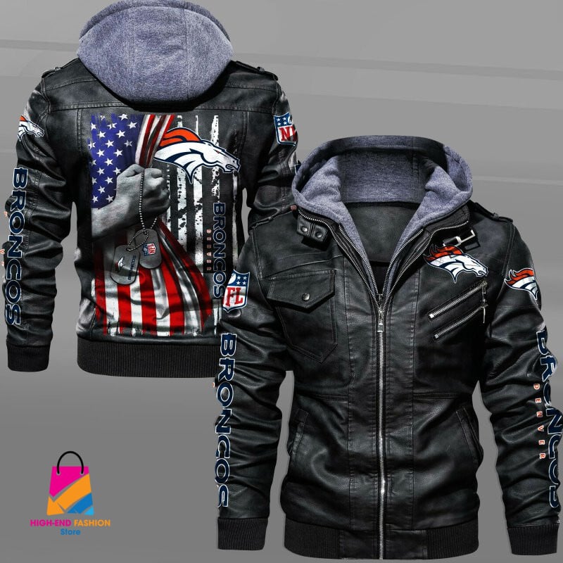 Denver Broncos NFL Style Leather Jacket For Fan