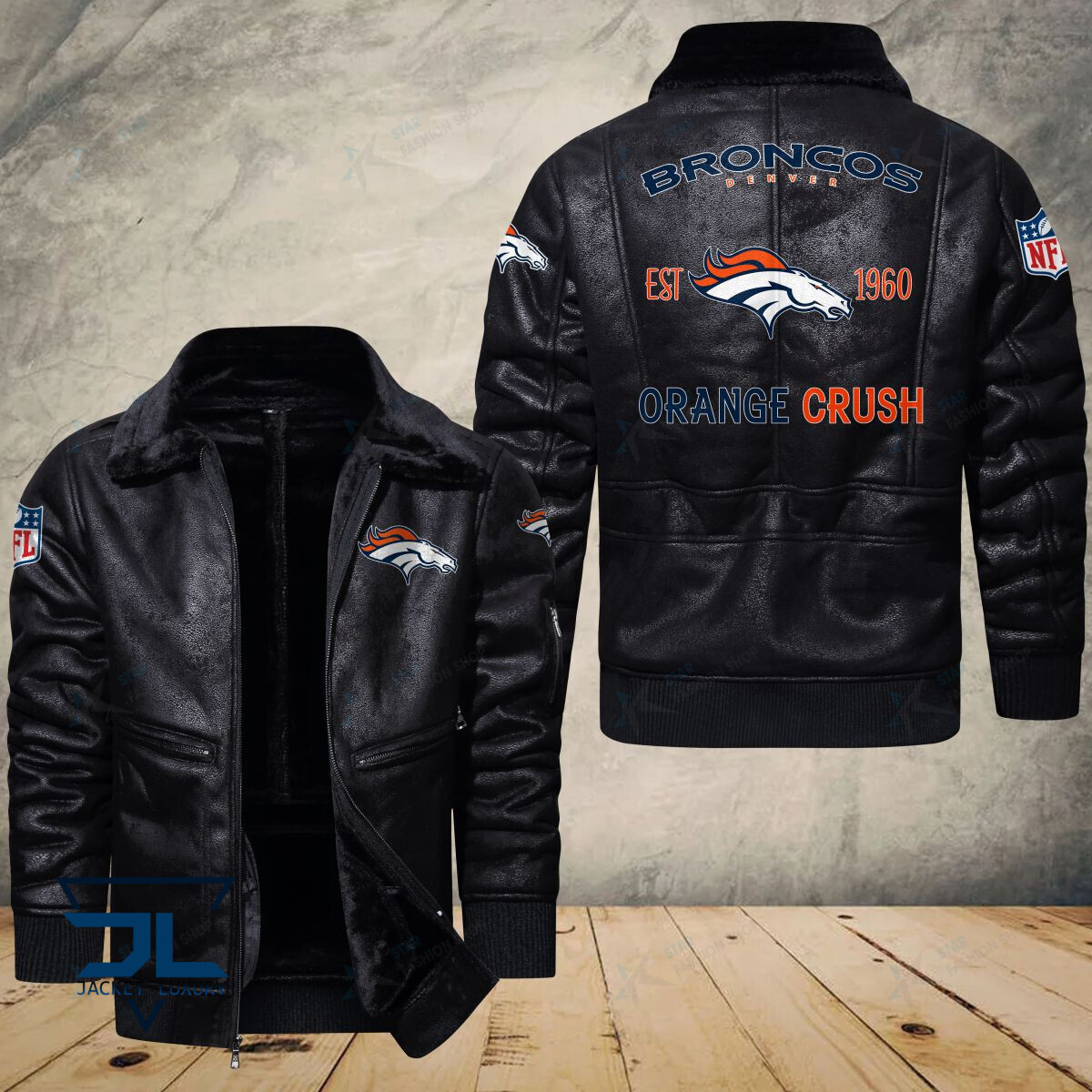 Denver Broncos NFL Style Leather Jacket For Fans