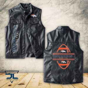 Denver Broncos NFL Style Sleeveless Leather Jacket For Fans