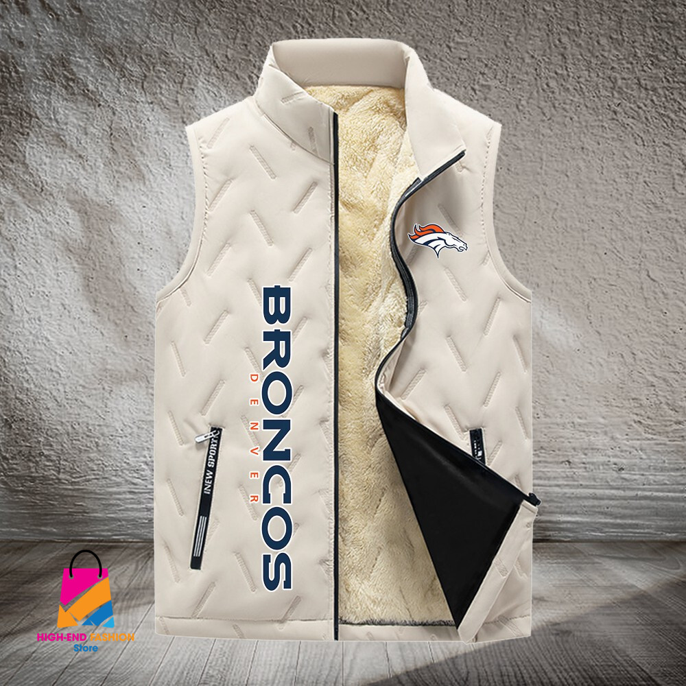 Denver Broncos NFL Style Sleeveless Puffer Jacket For Fans