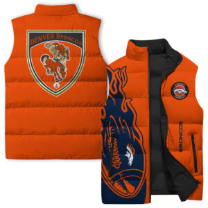 Denver Broncos NFL Style Sleeveless Puffer Jacket For Fans
