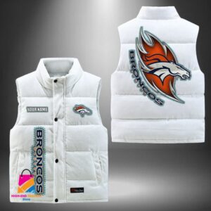 Denver Broncos NFL Style Sleeveless Puffer Jacket For Fans