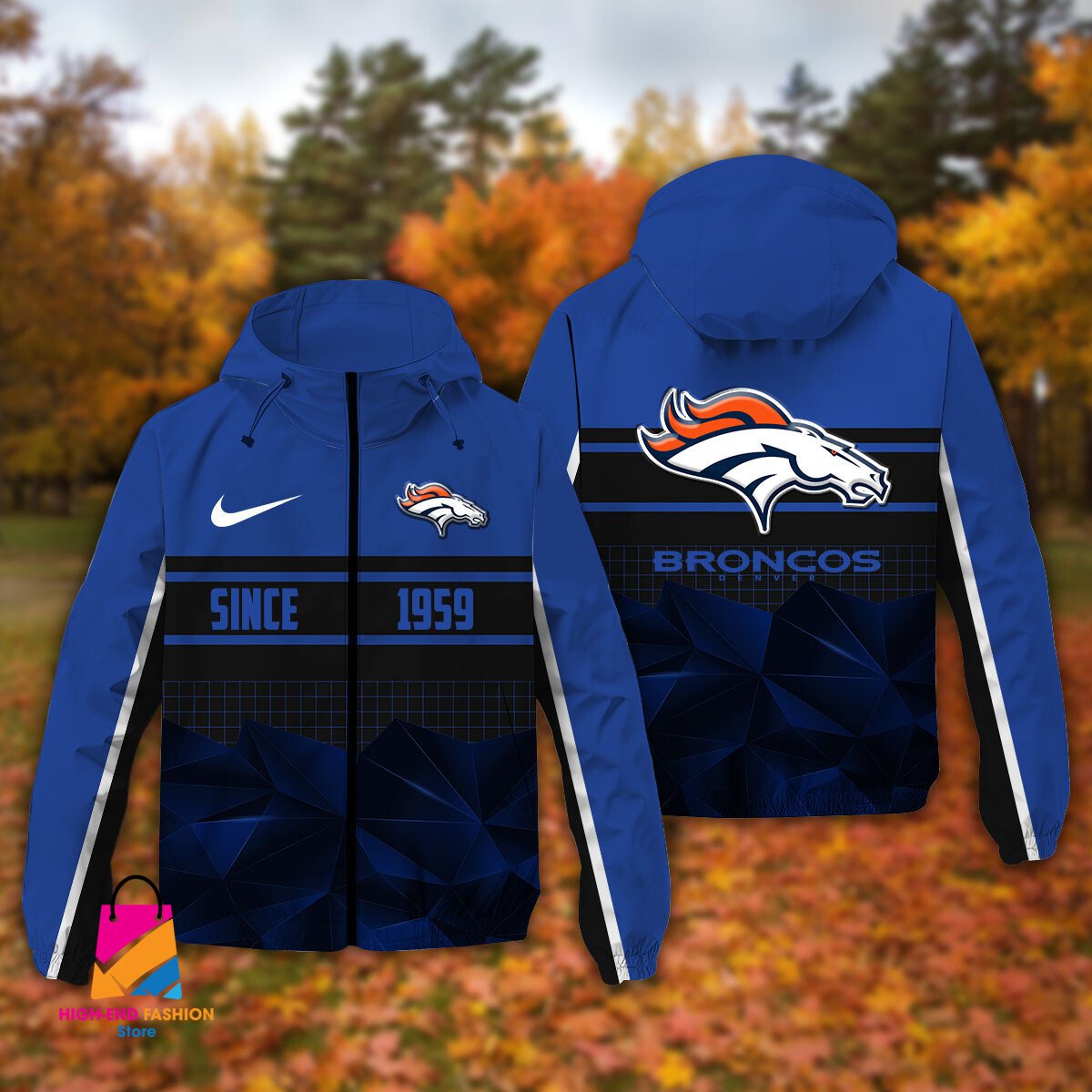 Denver Broncos NFL Style Windbreaker Jacket For Fans