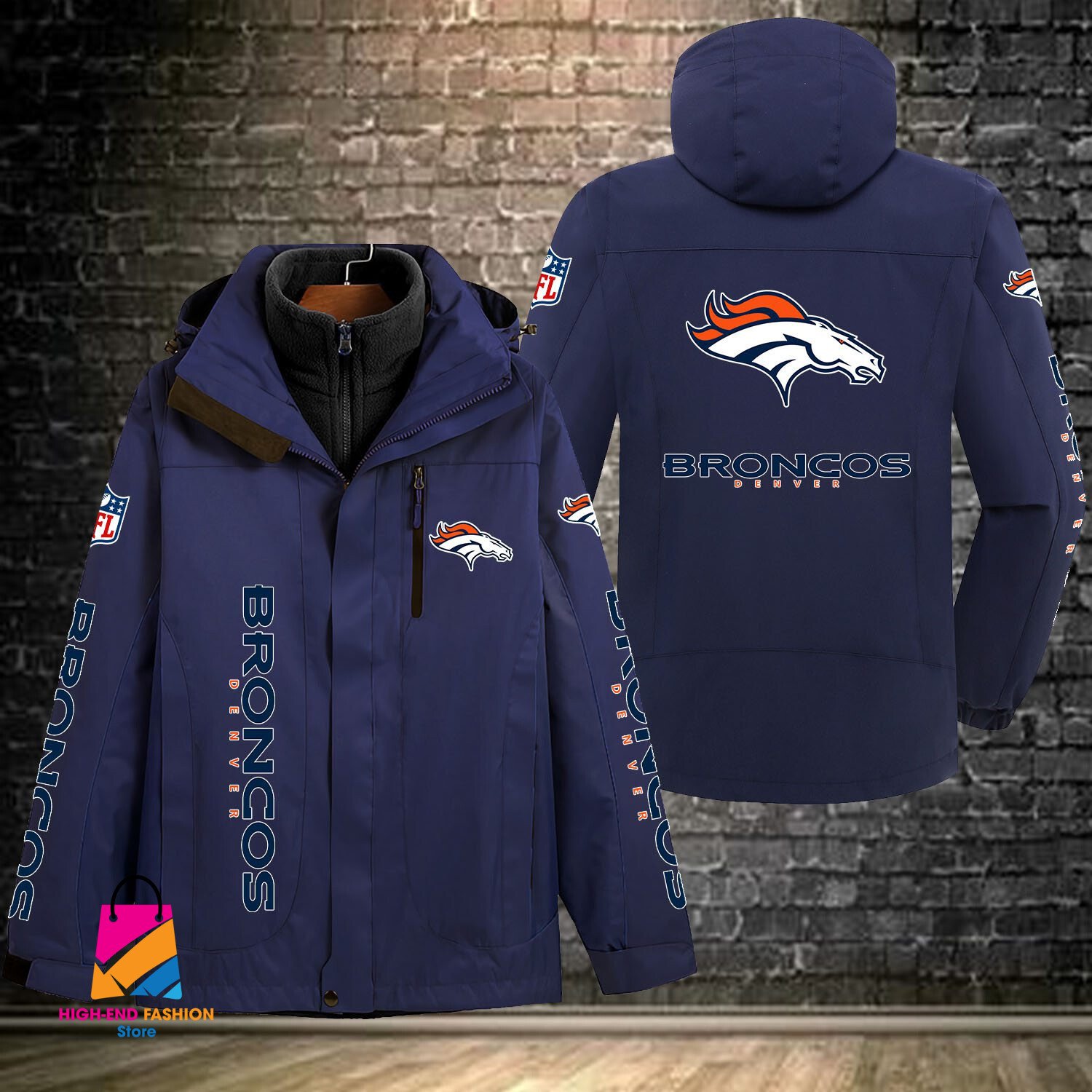 Denver Broncos NFL Style Windbreaker Jacket For Fans