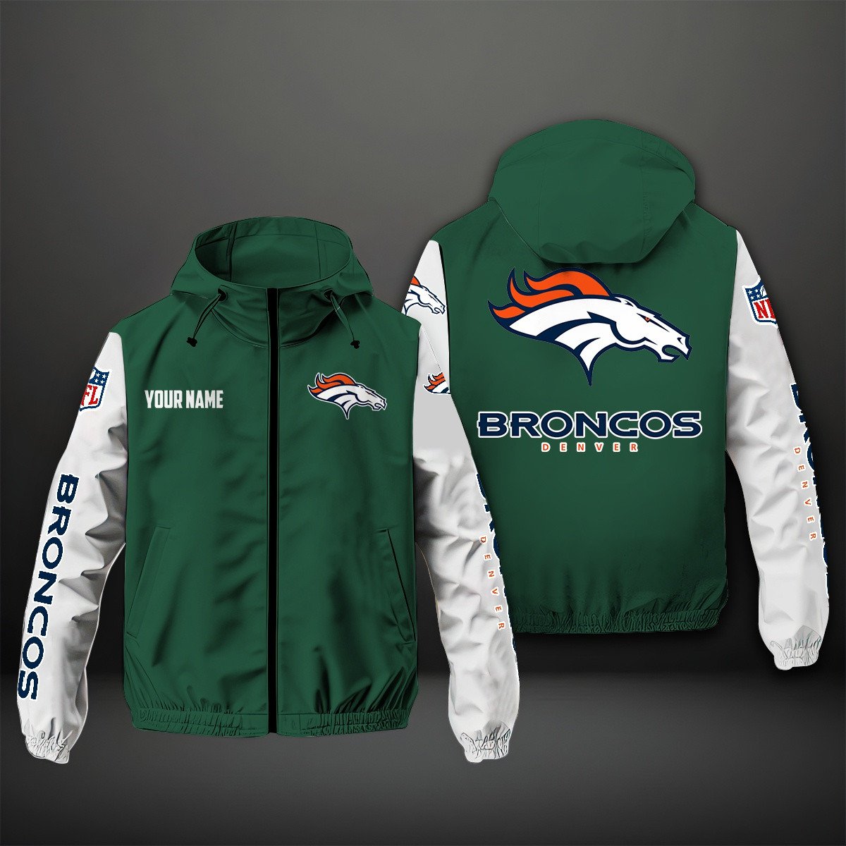 Denver Broncos NFL Style Windbreaker Jacket For Fans
