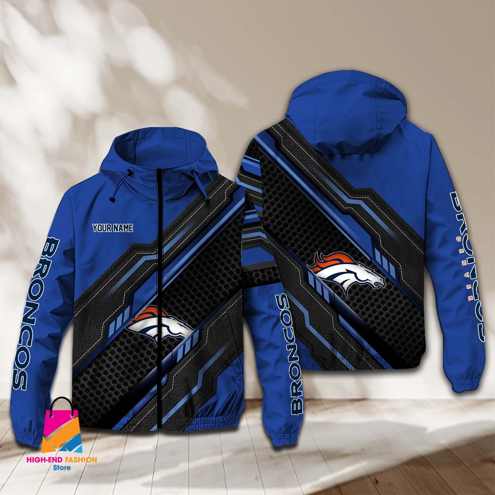 Denver Broncos NFL Style Windbreaker Jacket For Fans