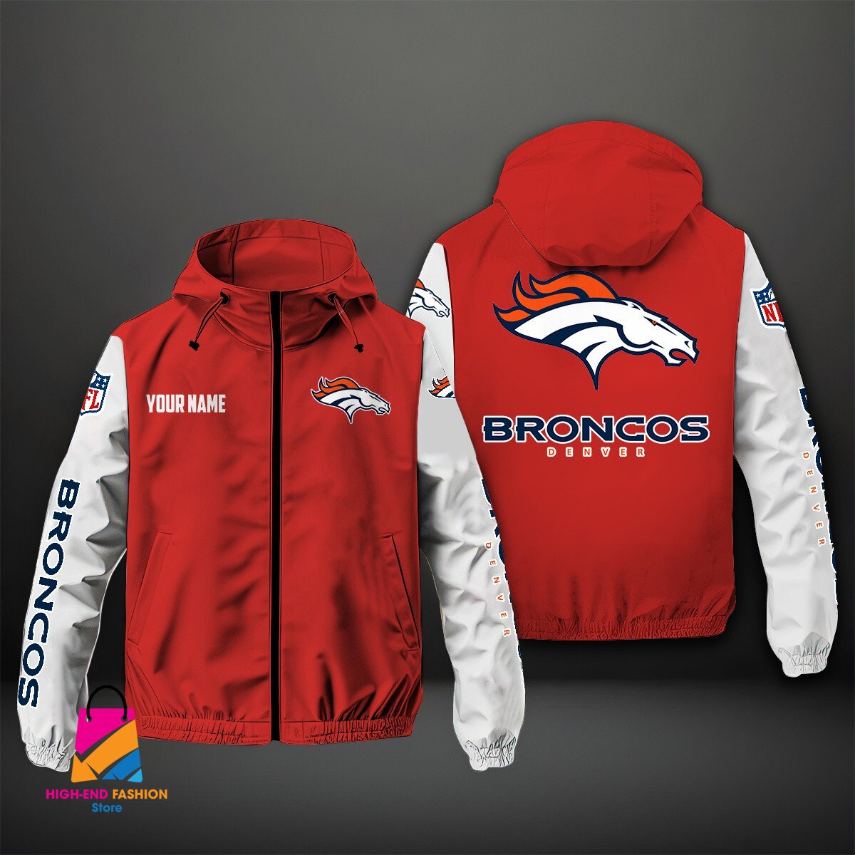 Denver Broncos NFL Style Windbreaker Jacket For Fans