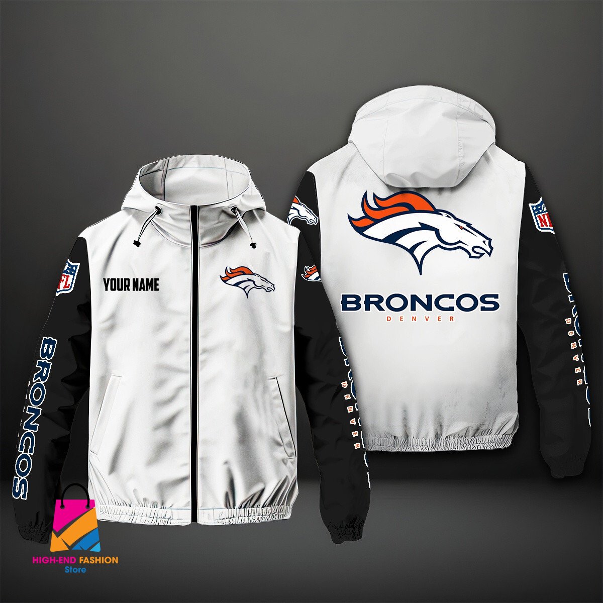 Denver Broncos NFL Style Windbreaker Jacket For Fans