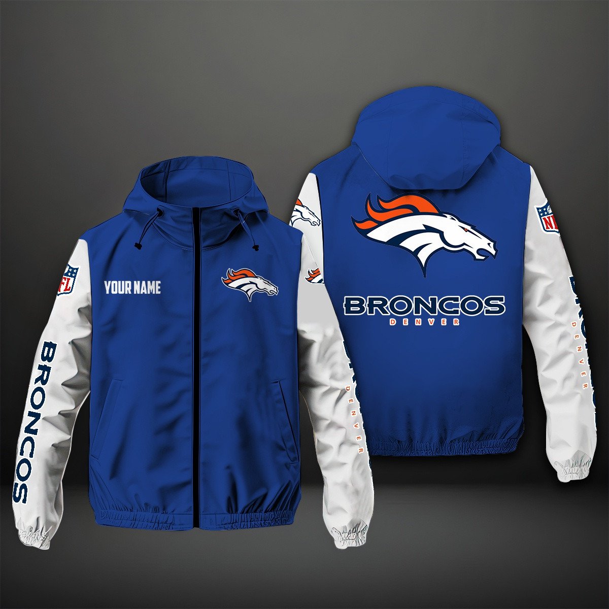 Denver Broncos NFL Style Windbreaker Jacket For Fans