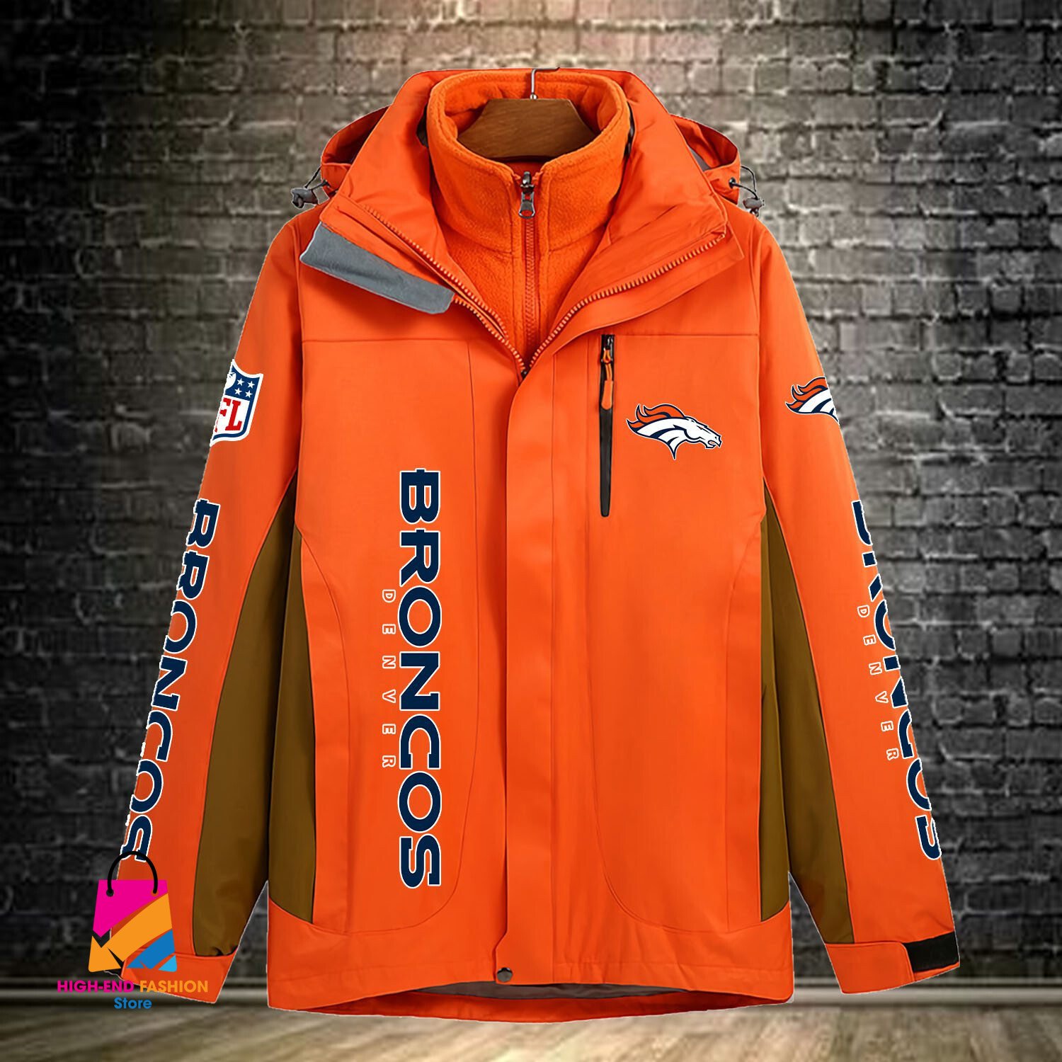 Denver Broncos NFL Style Windbreaker Jacket For Fans