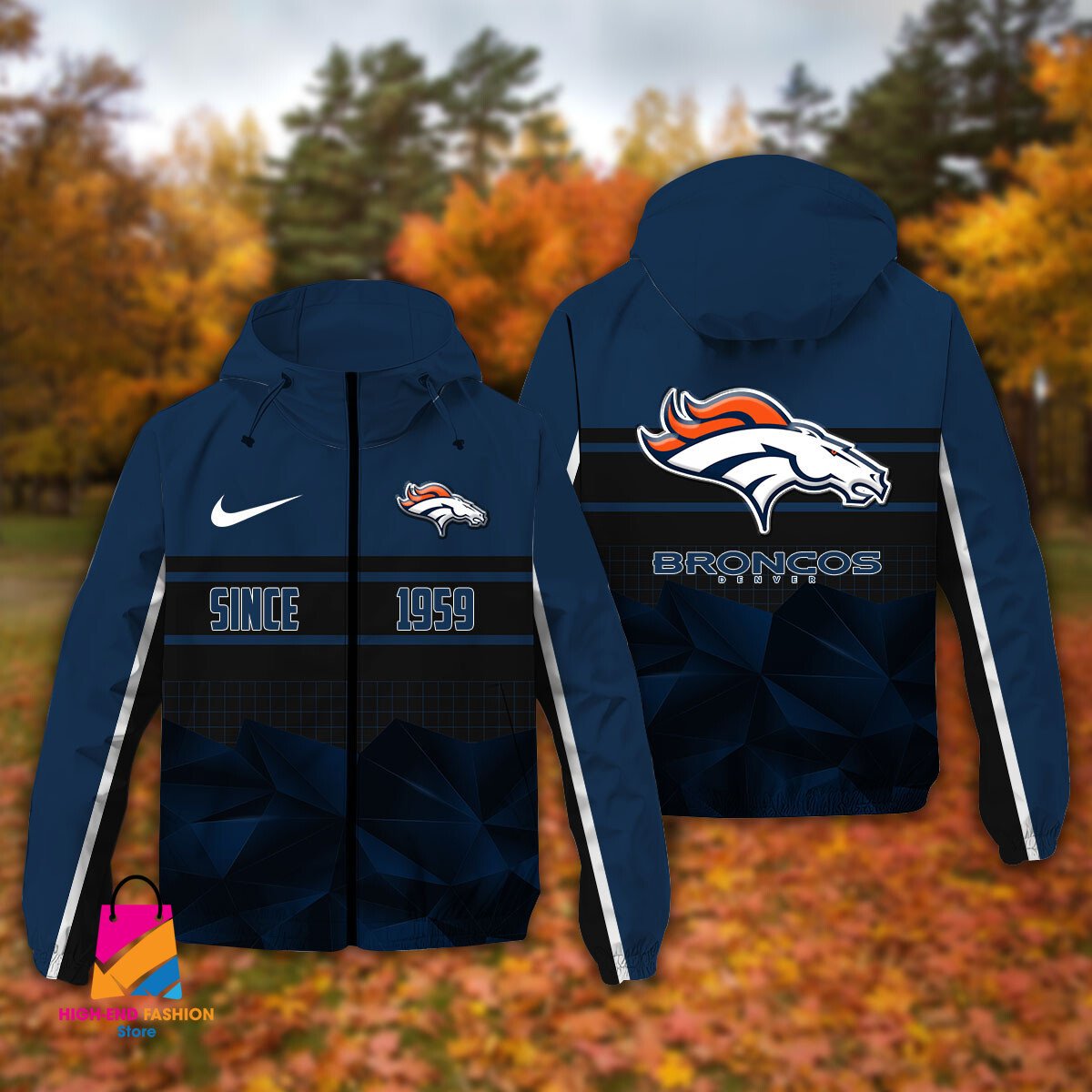 Denver Broncos NFL Style Windbreaker Jacket For Fans