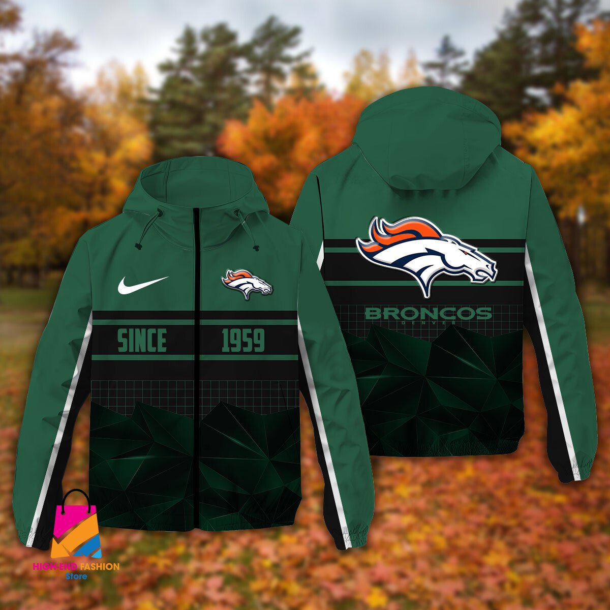 Denver Broncos NFL Style Windbreaker Jacket For Fans