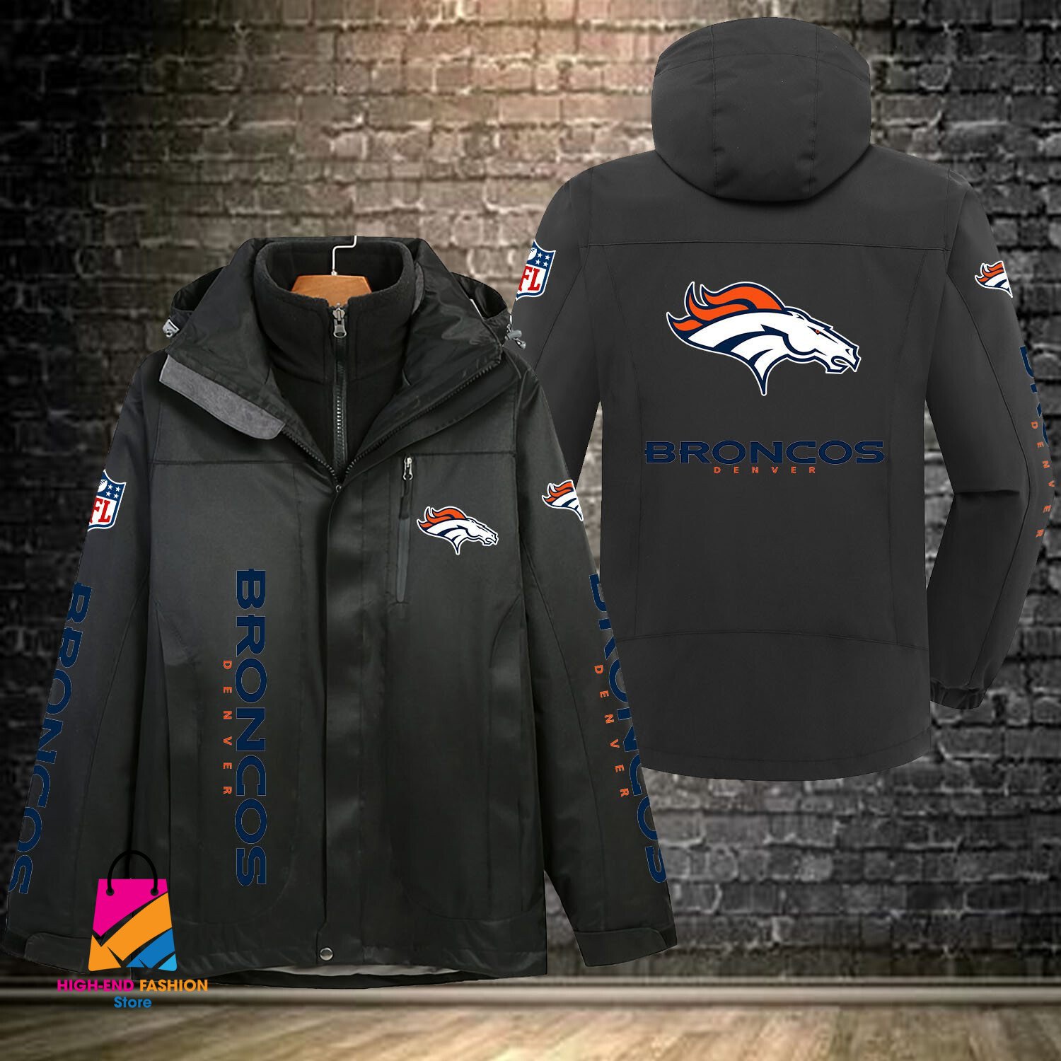 Denver Broncos NFL Style Windbreaker Jacket For Fans